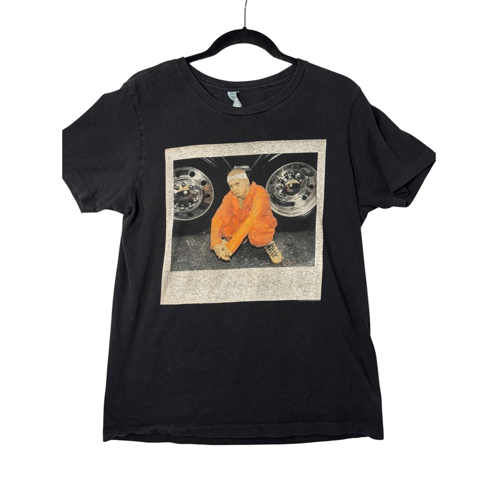 Pacific Eminem Polaroid Graphic T-Shirt‎ Black Mens Womens Size M Short Sleeve